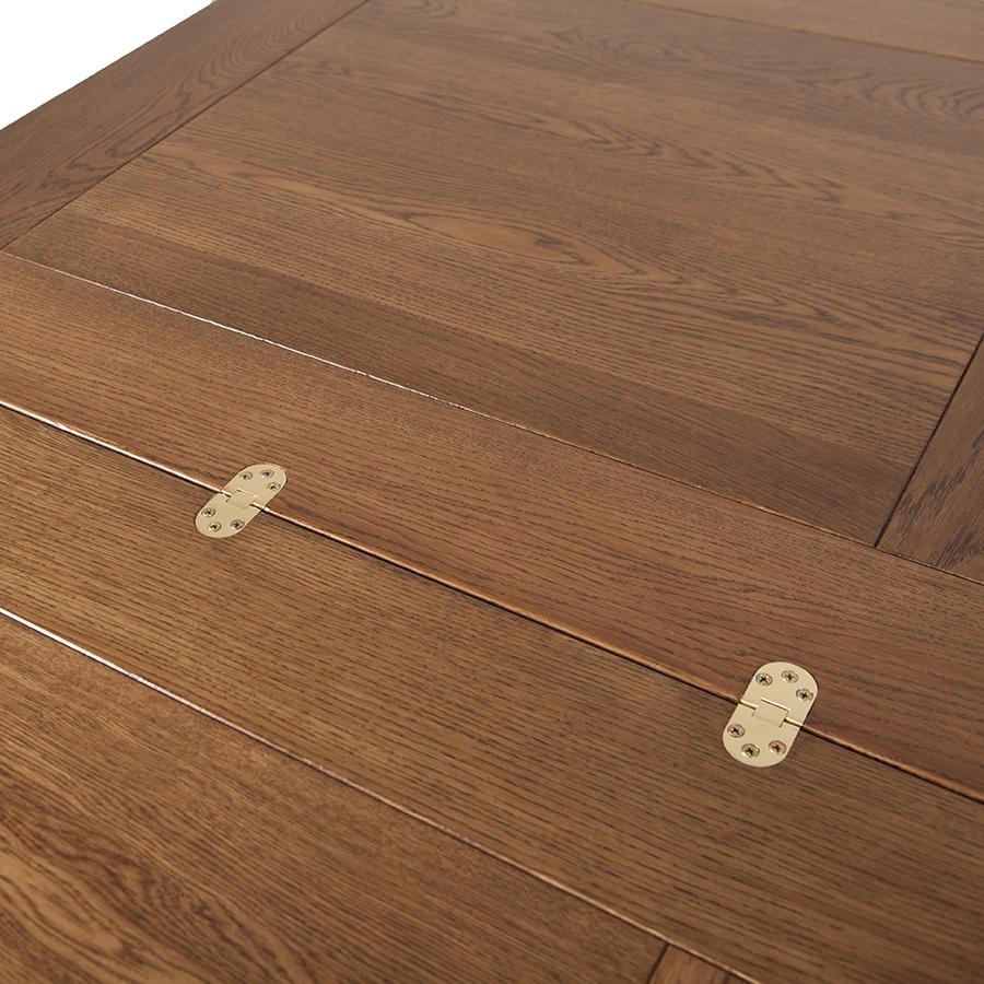 Sherwood Dark Solid Oak Square Extending Dining Table